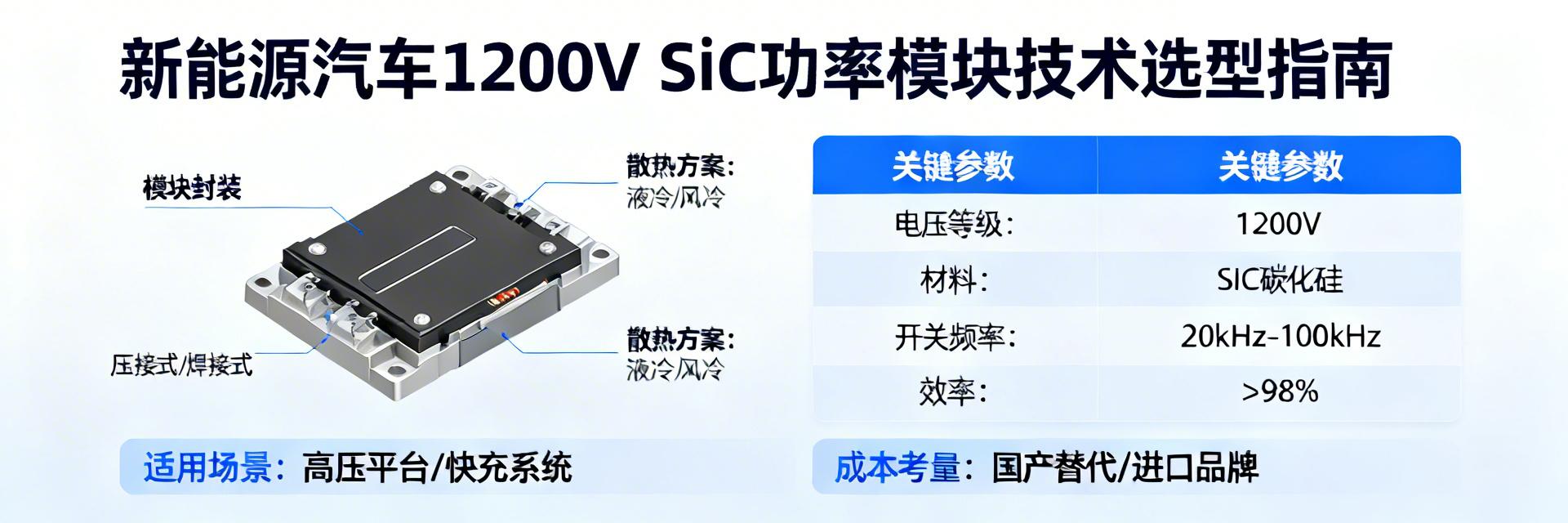 2025年新能源汽车项目选型指南：5步锁定最佳1200V SiC功率模块
